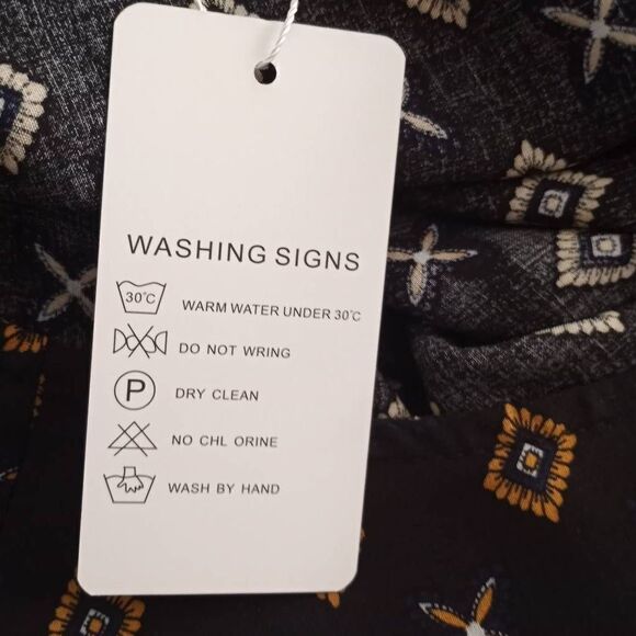 Elegant Long Sleeve Patterned Dress - Picture 14 of 16